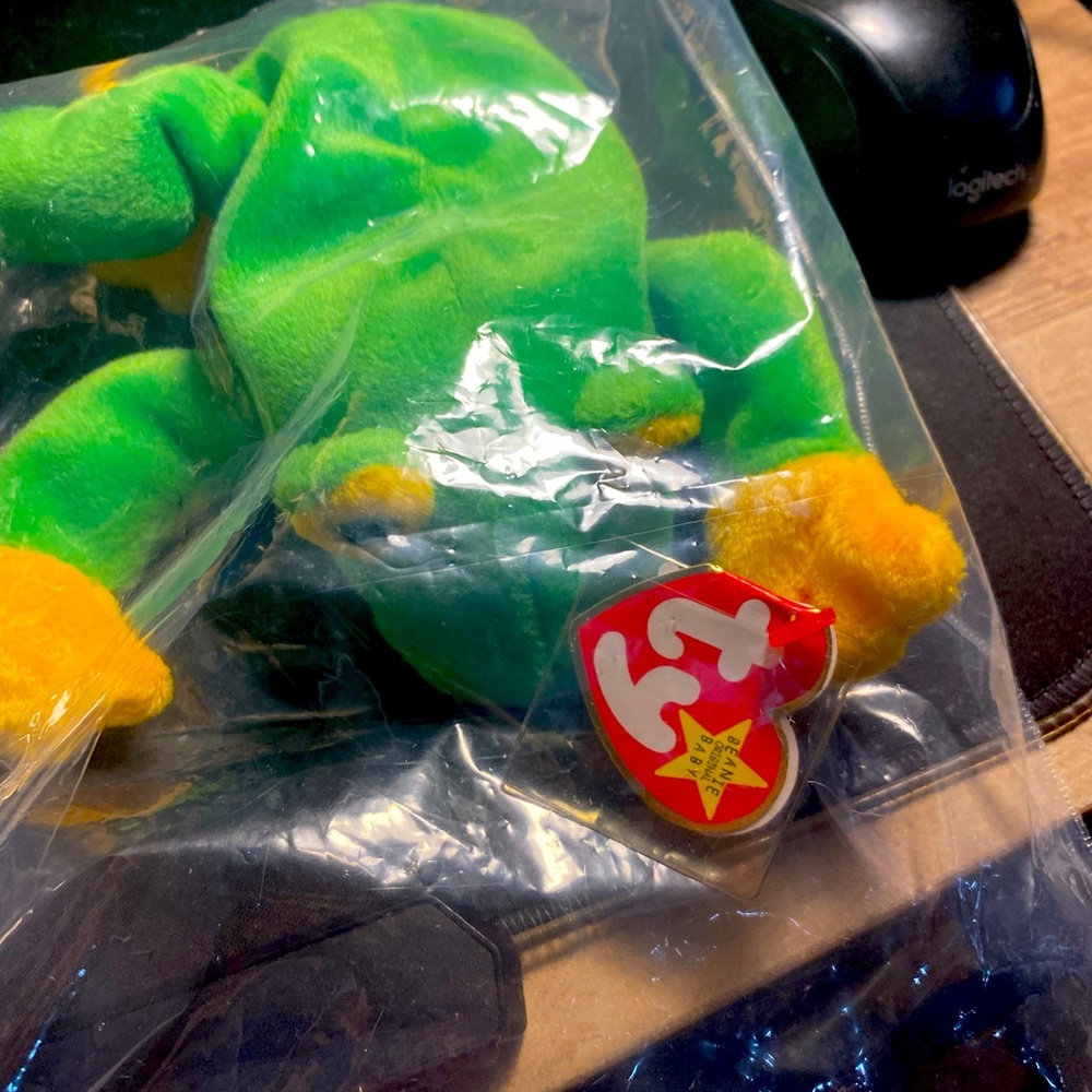 This is a TY collectible beanie baby with errors and also wait authenticity tag
